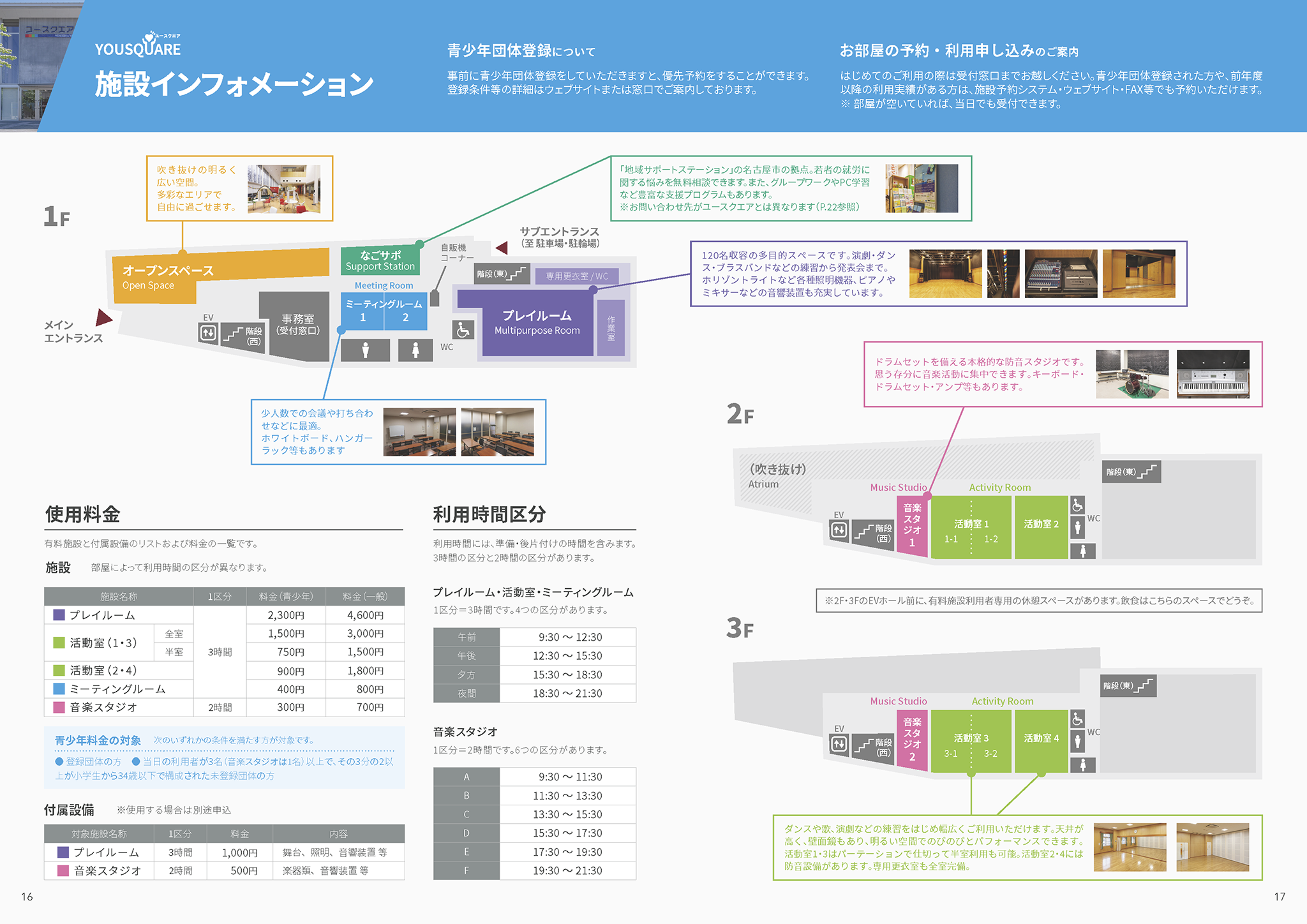スクリーンショット：名古屋市青少年交流プラザガイドブック2022_09